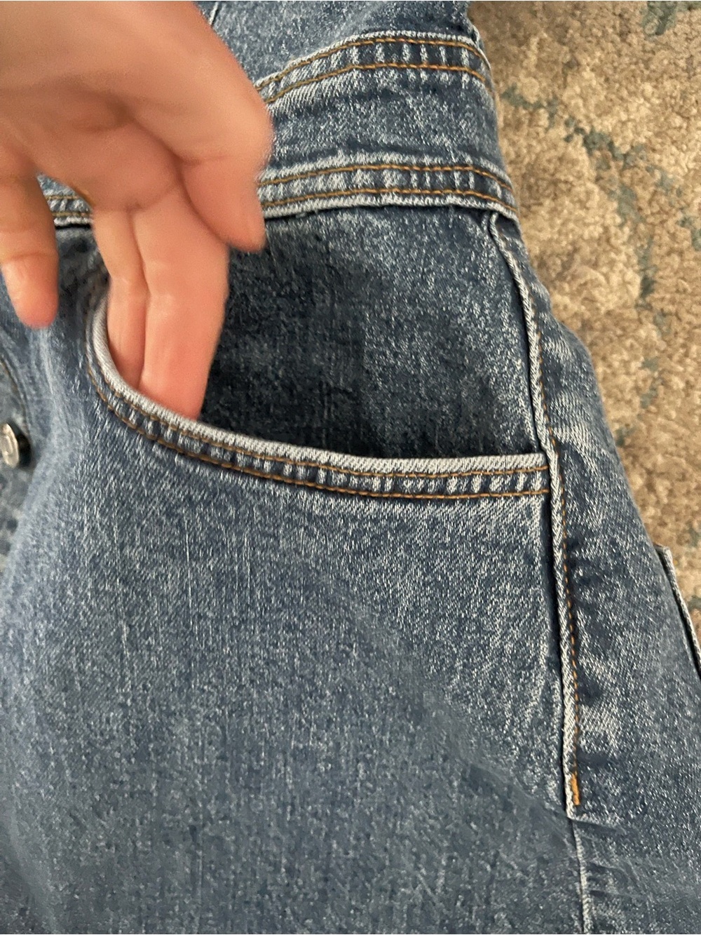 Zara denim button front short sleeve dress. Size sm - Picture 12 of 16